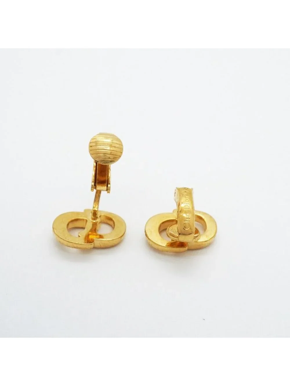 Dior Earrings CD Logo Gold Plated